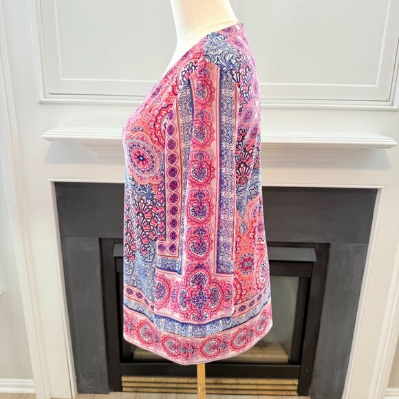 ๐ธ Chicoโs Paisley & Floral V-Neck Top โ Size 1 (Medium/Large) ๐๐๐ - Picture 3 of 14